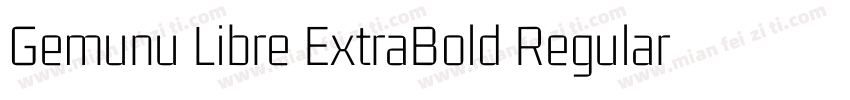 Gemunu Libre ExtraBold Regular字体转换